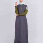 Olive Dab Anthracite Grey Jilbab