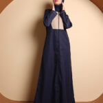 Midnight Blue Full Front Open Jilbab