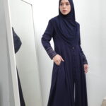 Viscose Long Jacket Navy Blue